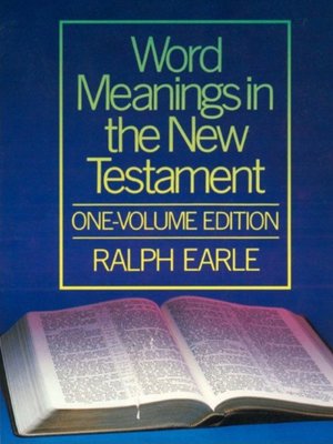cover image of Word Meanings in the New Testament